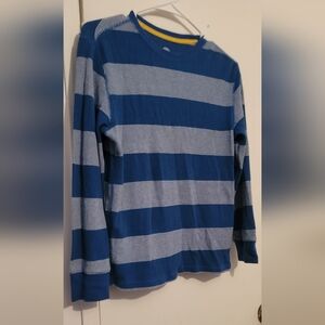 Wonder Nation Blue and White Long Sleeve Shirt